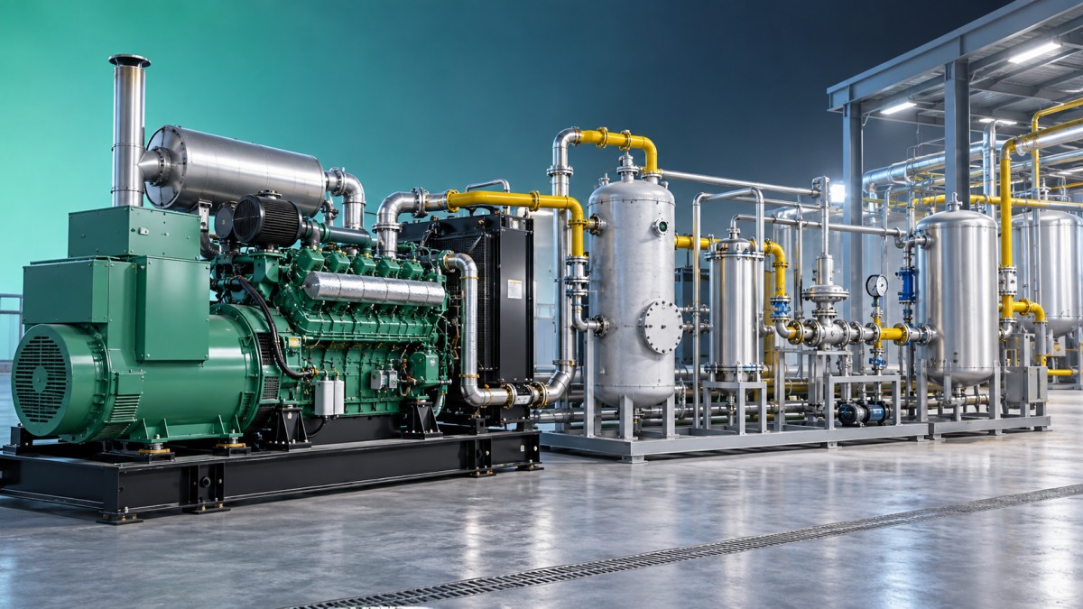 ¿Puede un grupo electrógeno a gas de 500 kW utilizar biogás tratado de forma segura?