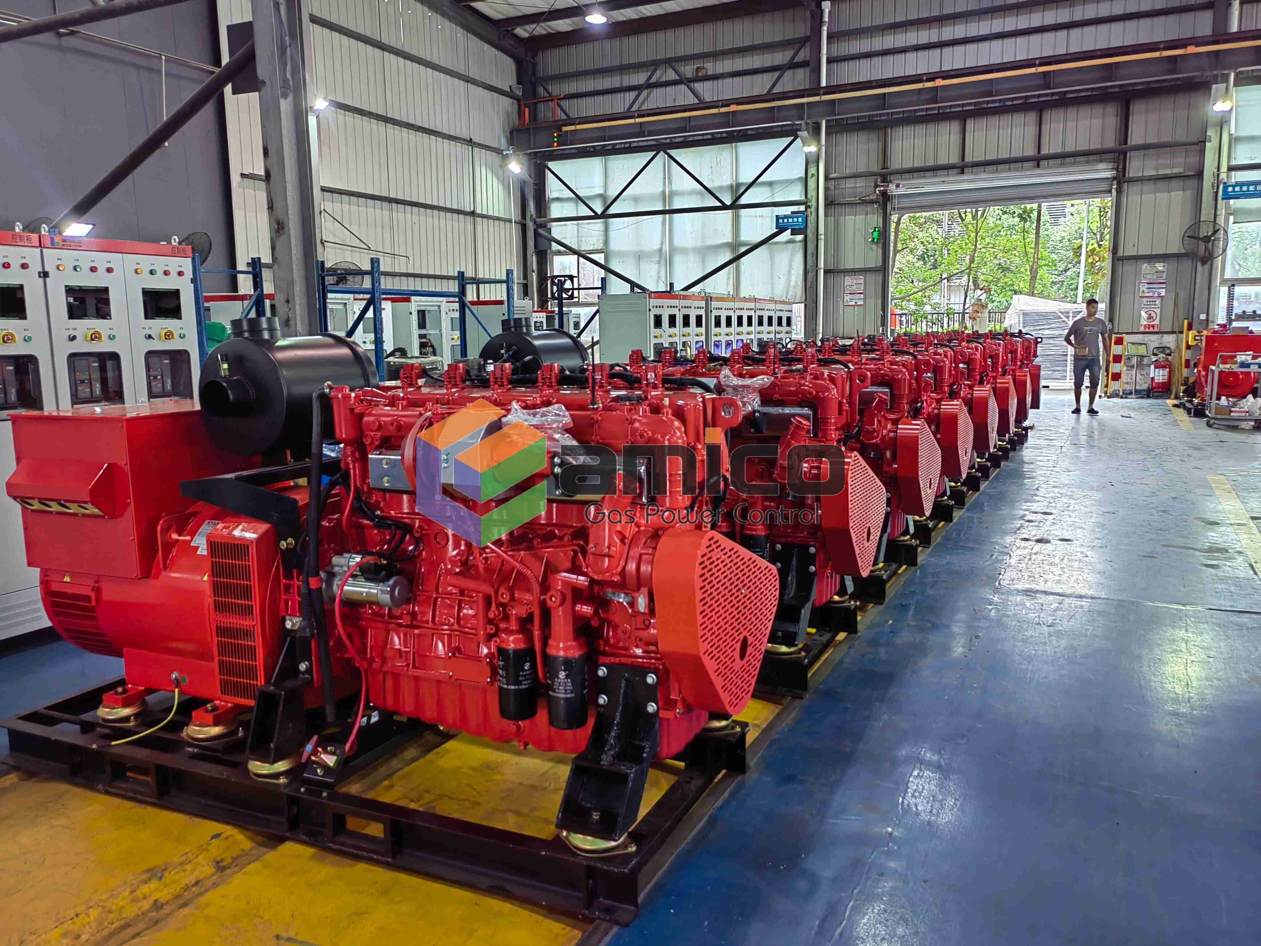 1200 кВт бесшумная газогенераторная установка контейнерного типа