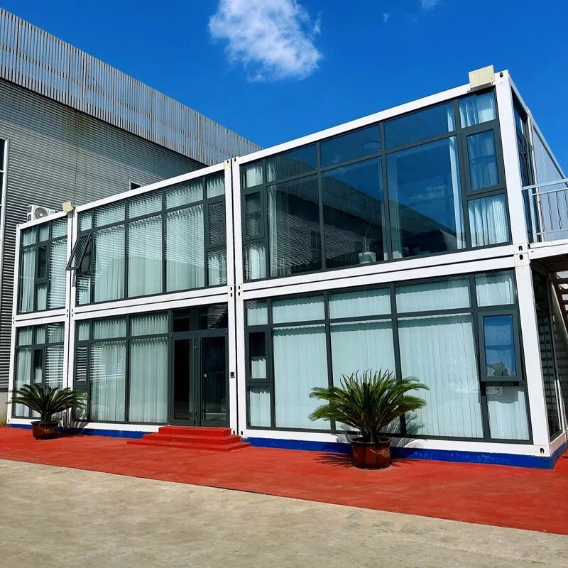 Casa contenedor prefabricada impermeable e ignífuga con combinación múltiple de 20 y 40 pies (manzana)