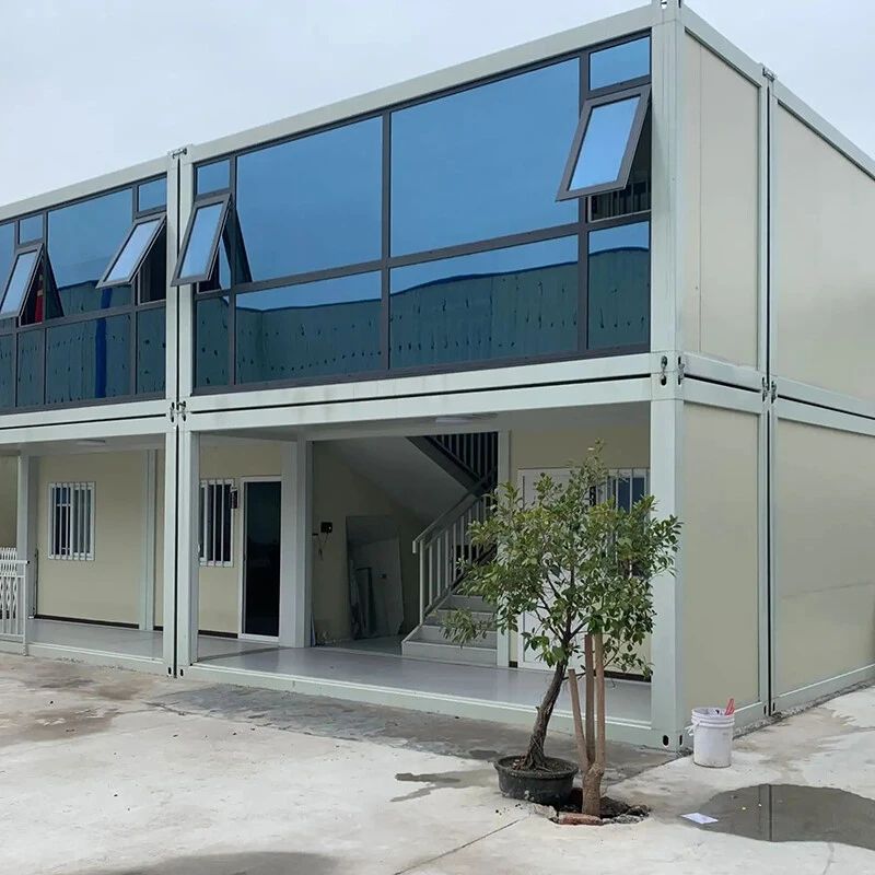 Casa contenedor prefabricada impermeable e ignífuga con combinación múltiple de 20 y 40 pies (manzana)