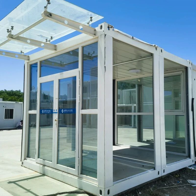 Casa contenedor modular desmontable de 20 pies para oficina, portátil, móvil, para exteriores