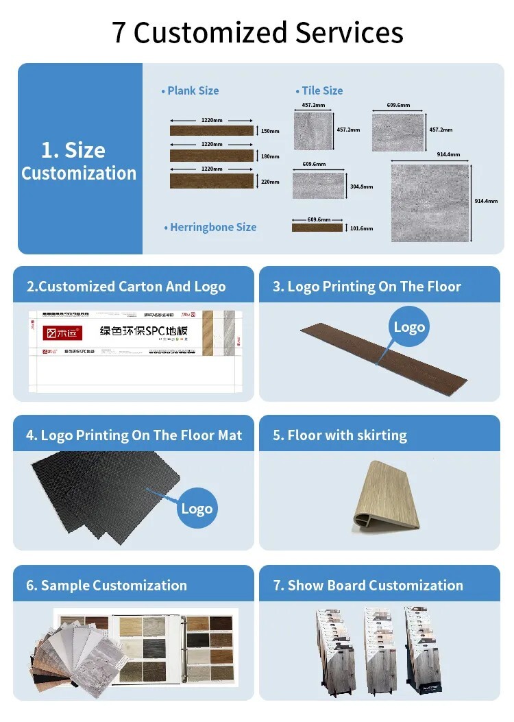 New Pvc Vinyl Flooring Tile with High Quality Spc Flooring 5mm Waterproof Spc Click Vinyl Flooring for School
