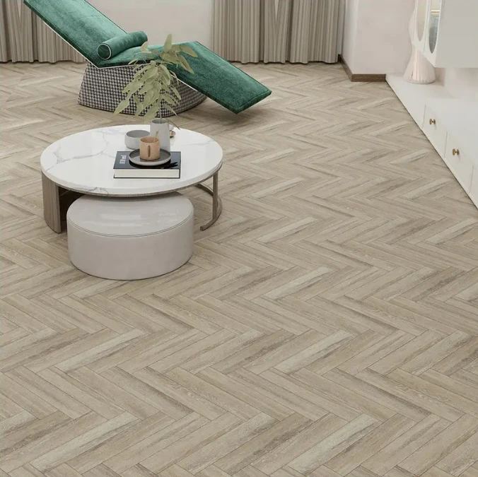 Wear-resistant herringbone B stone plastic flooring SPC flooring 5mm SPC stone plastic flooring bedroom lock flooring