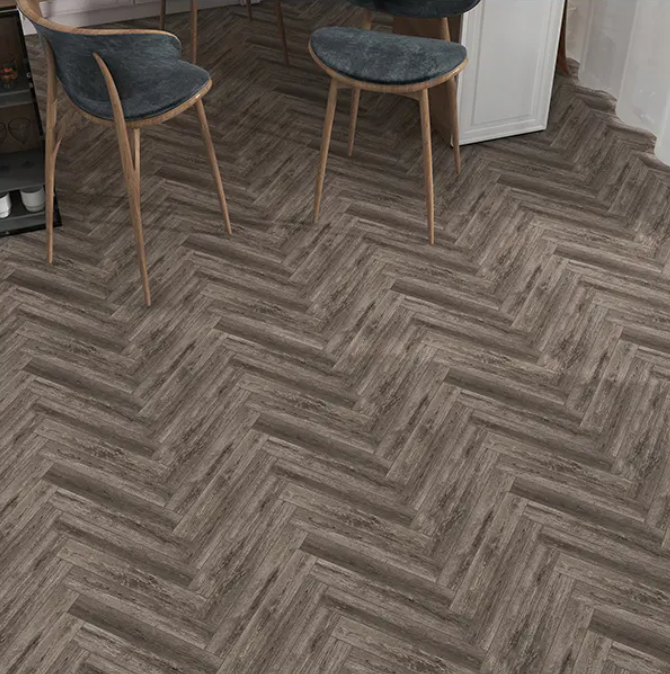 Wear-resistant herringbone B stone plastic flooring SPC flooring 5mm SPC stone plastic flooring bedroom lock flooring