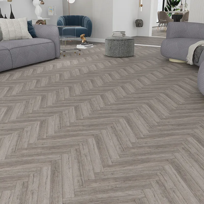 Indoor environmental protection herringbone spc lock flooring spc stone plastic flooring waterproof and fireproof easy to ship