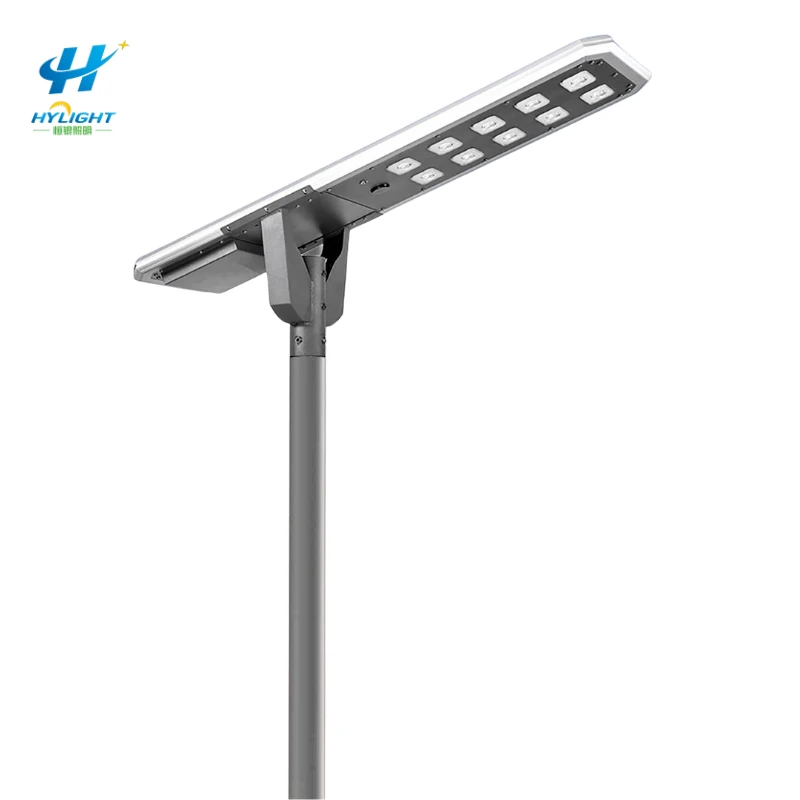 Farola solar integrada de 120 W, de aleación de aluminio, resistente al agua IP67 y de larga duración