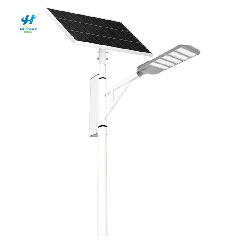 Farola solar todo en dos de 120 W con batería de litio