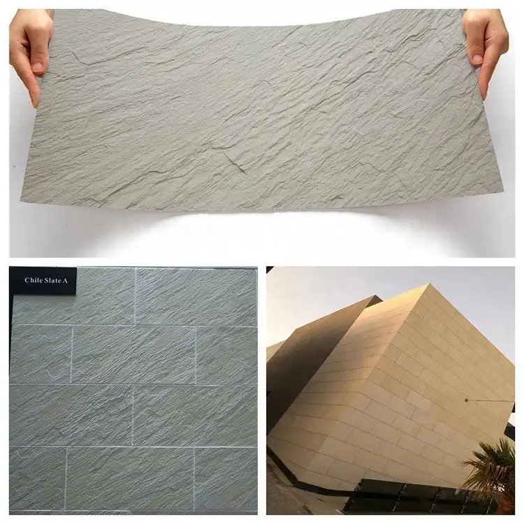 Exterior wall stone, slabs, flexible porcelain, wall flexible bricks
