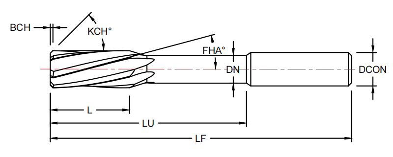 Реймер с левой резкой и левой спиралью