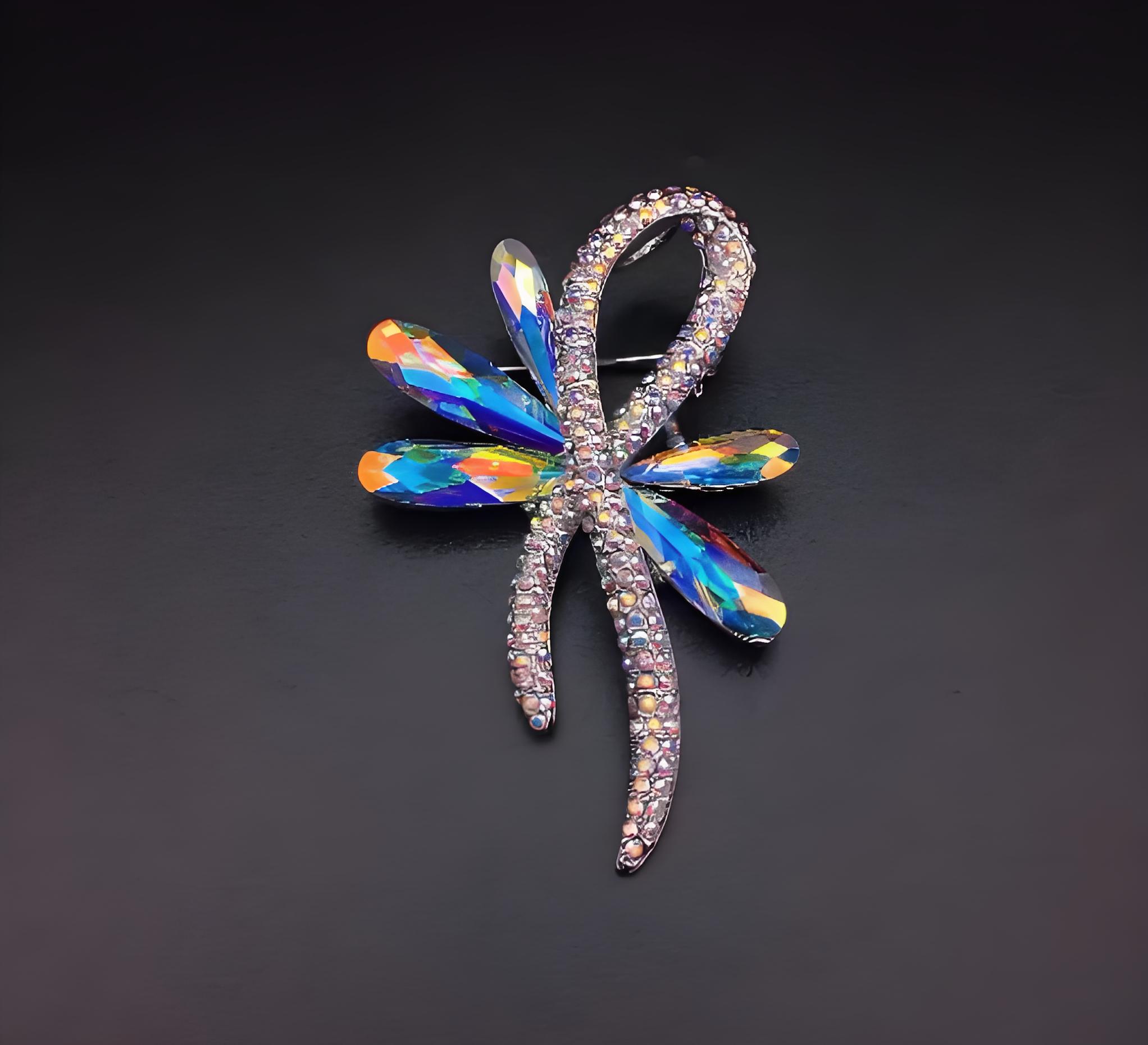 Popular Korean Version Fashion Alloy Bow Rhinestone Brooch for Women