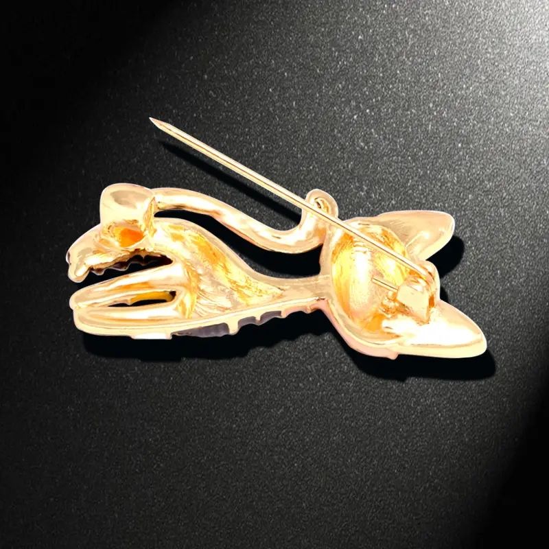 Cartoon Studded Egyptian Cat Brooch Creative Cat Brooches