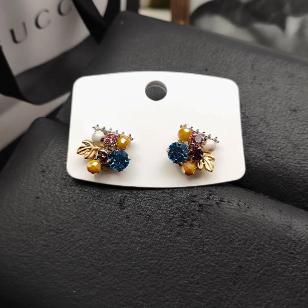 Vintage Heavy Industries colorful beaded earrings niche design stud earrings