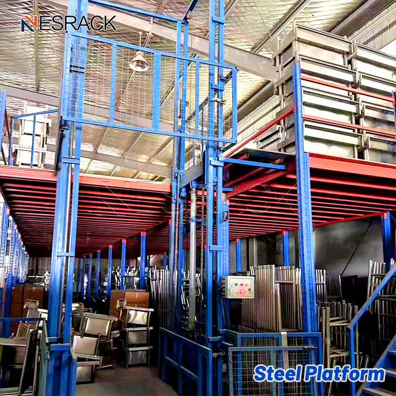 Entreplanta y plataforma de acero