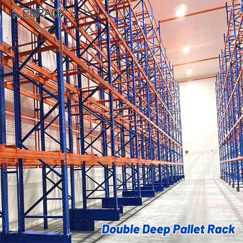 Двойной глубокий паллетный стеллаж
