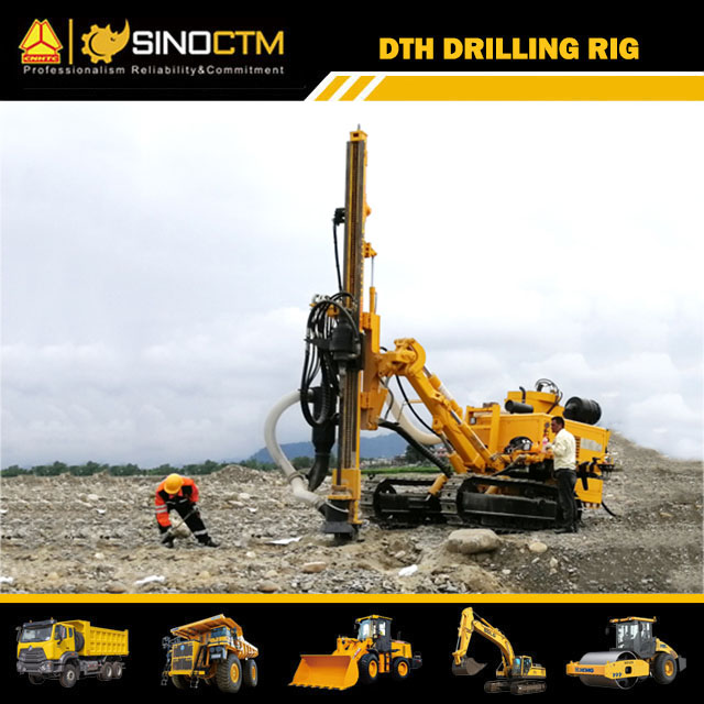 JK730 Crawler Mounted automatic rod exchange DTH Drilling Rig