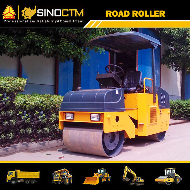 DOUBLE DRUM VIBRATORY ROLLER ,Operating Weight:2000kg