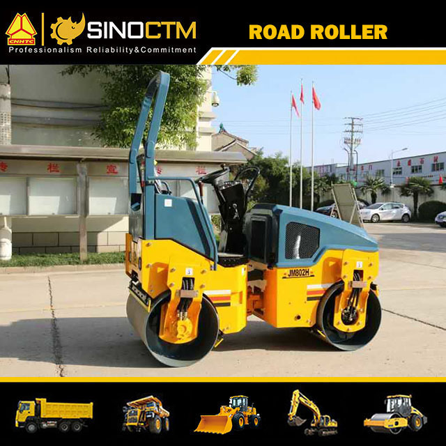 DOUBLE DRUM VIBRATORY ROLLER, Operating Weight:2000kg