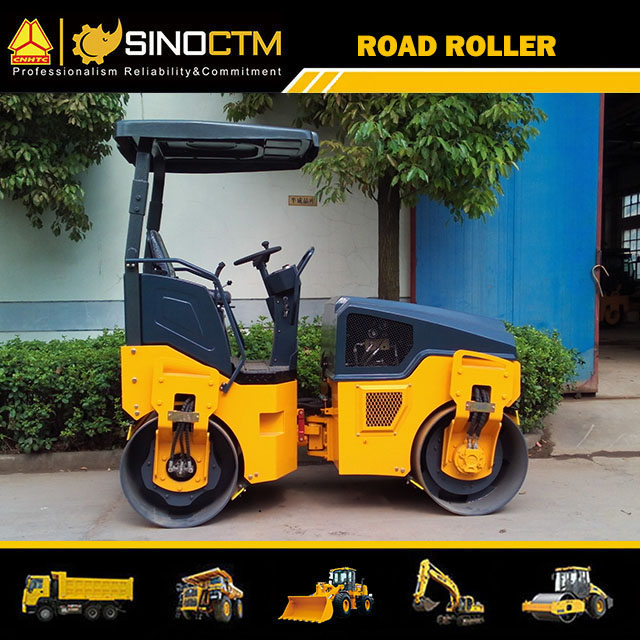FULL HYDRAULIC DOUBLE DRUM VIBRATORY ROLLER ,Operating Weight:3000kg