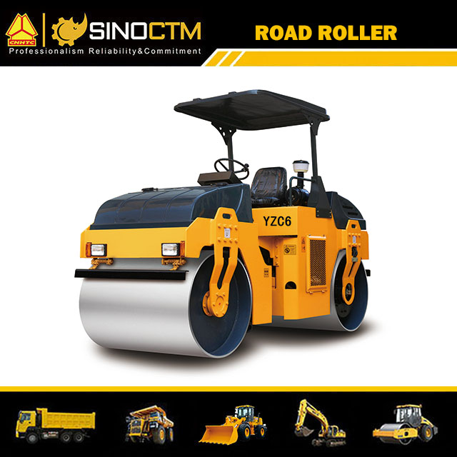 DOUBLE DRUM VIBRATORY ROLLER:Operating Weight:6000kg