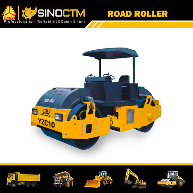 DOUBLE DRUM VIBRATORY ROLLER,Operating Weight:10000kg