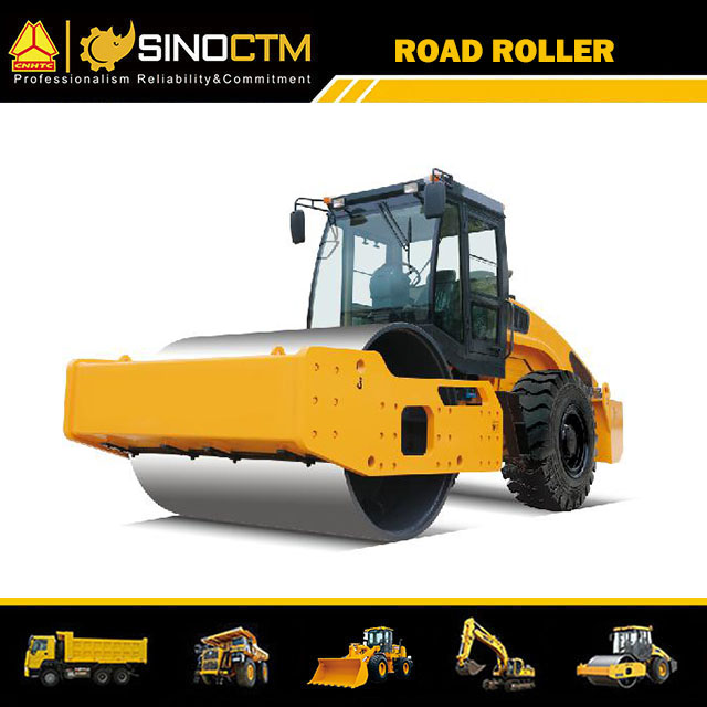FULL HYDRAULIC SINGLE DRUM VIBRATORY ROAD ROLLER 14T-26T