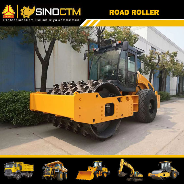 FULL HYDRAULIC SINGLE DRUM VIBRATORY ROAD ROLLER 14T-26T