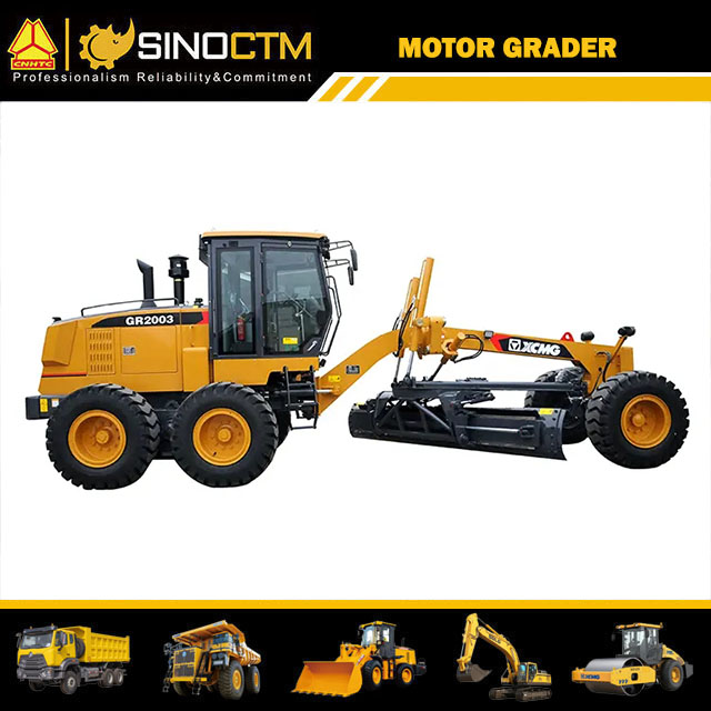 XCMG 200HP Large Motor Grader Gr2003 with Blade and Ripper