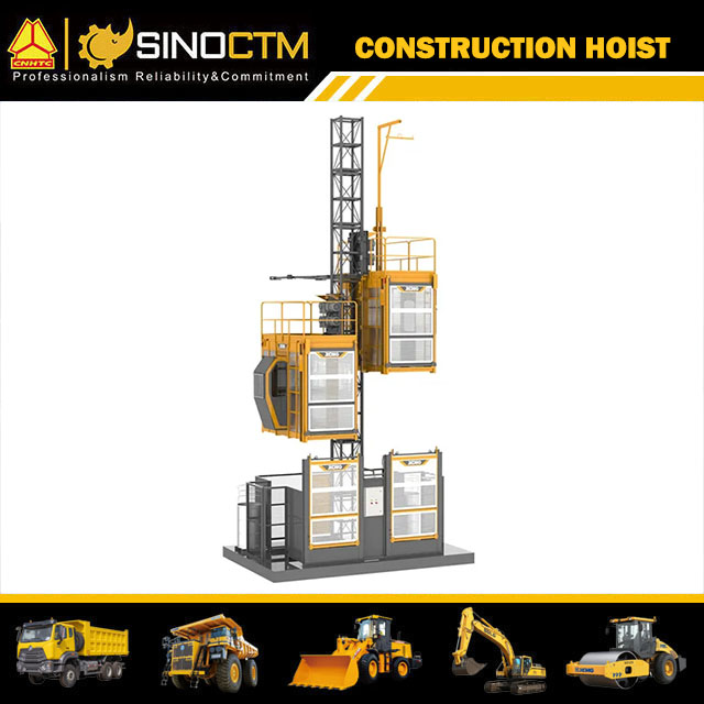 SC200/200FS 2*2000kg Double Cage Fast Speed Building Construction Hoist 200m