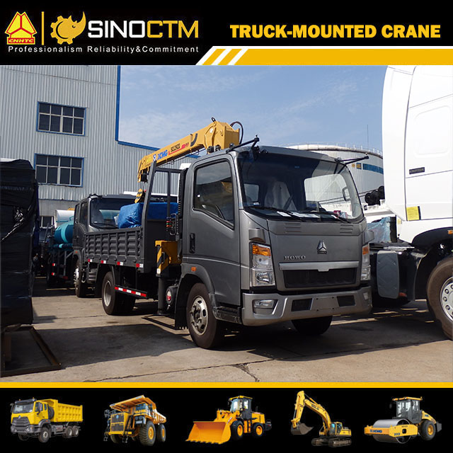 3 Ton Truck-Mounted Crane Sq3.2sk2q Telescopic Boom Crane Truck