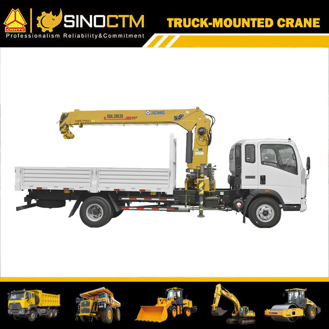 XCMG Telescoping Boom Crane SQ6.3SK2Q Truck Mounted Crane 6 ton for sale