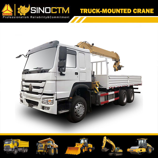 XCMG SQ8SK3Q crane truck mounted 8ton telescoping boom crane