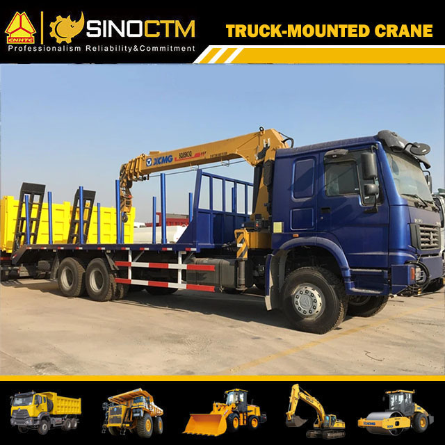 XCMG SQ8SK3Q crane truck mounted 8ton telescoping boom crane
