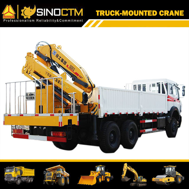 XCMG Manufacturer Lorry Crane SQ8ZK3Q China Top Brand 8 Ton Hydraulic Truck Mounted Crane with Knuckle Boom