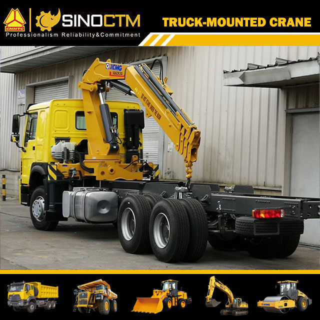 XCMG Manufacturer Lorry Crane SQ8ZK3Q China Top Brand 8 Ton Hydraulic Truck Mounted Crane with Knuckle Boom
