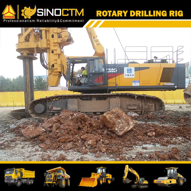 XCMG XR460D Pile Driver Machinery 120m Depth Rotary Drilling Rig Machine