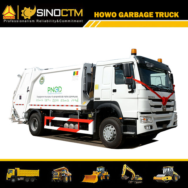 SinoTruck 14000L Waste Collector Compressed Refuse Truck Compactor Garbage Truck
