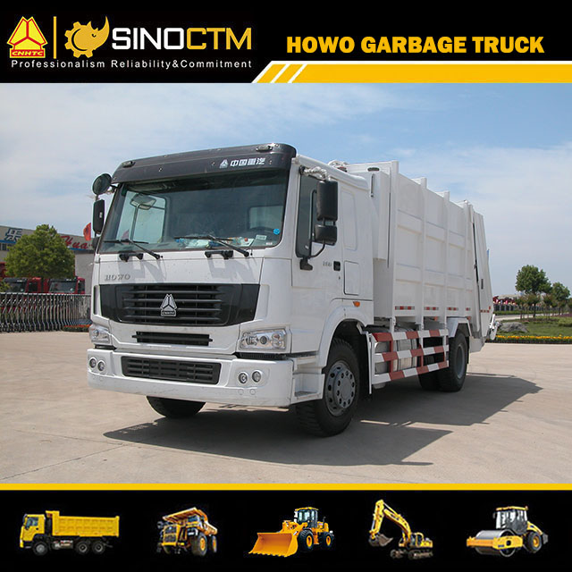 SinoTruck 14000L Waste Collector Compressed Refuse Truck Compactor Garbage Truck
