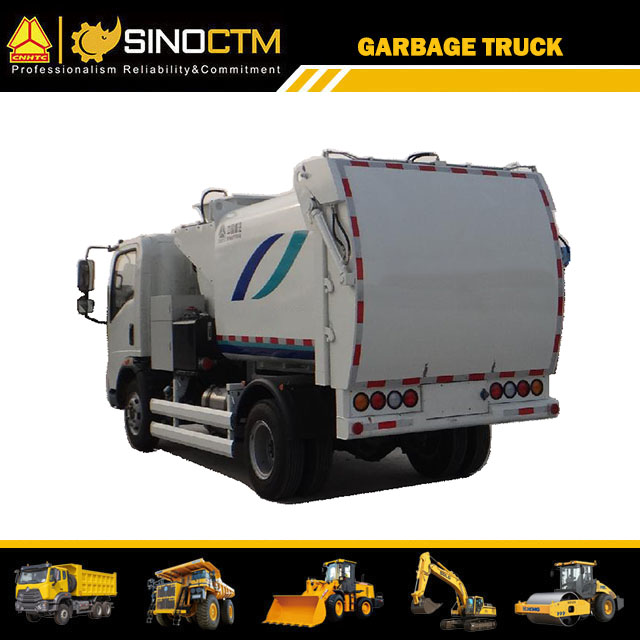 New SINOTRUK HOWO 6000liters/6cbm Kitchen Refuse Truck Side Loading Kitchen food Waste Garbage Truck price