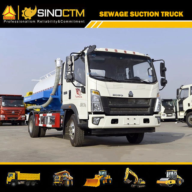 Sino 5cbm Mini Vacuum Sewage Suction Truck for Sale