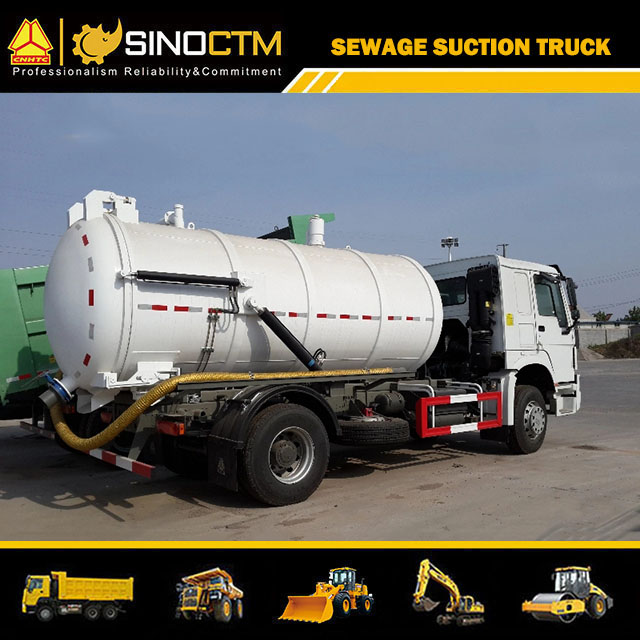 HOWO 8~14 Cbm Septik Tank Vacuum Suction Sewage Tanker Truck for Africa Cesspit Emptier