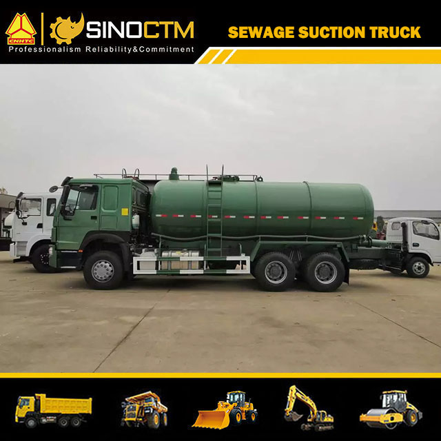 HOWO 6X4 400HP 18000L Sewage Suction Truck 10 Wheeler Vacuum Sewage Suction Tank Truck for Sale