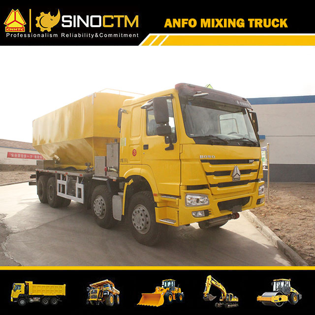 Mine HOWO ANFO explosive site mixing and charging truck Price