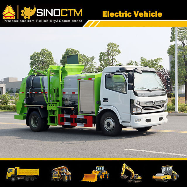 Electric 5000liter Side-Mounted Bucket Compactor Garbage Truck