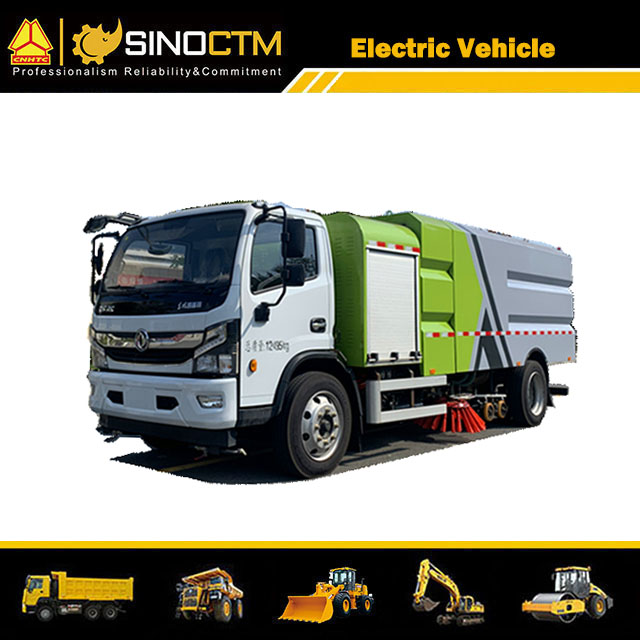 Vacuum Street Sweeping Truck Dongfeng 4 Brushes Road Sweeper Truck