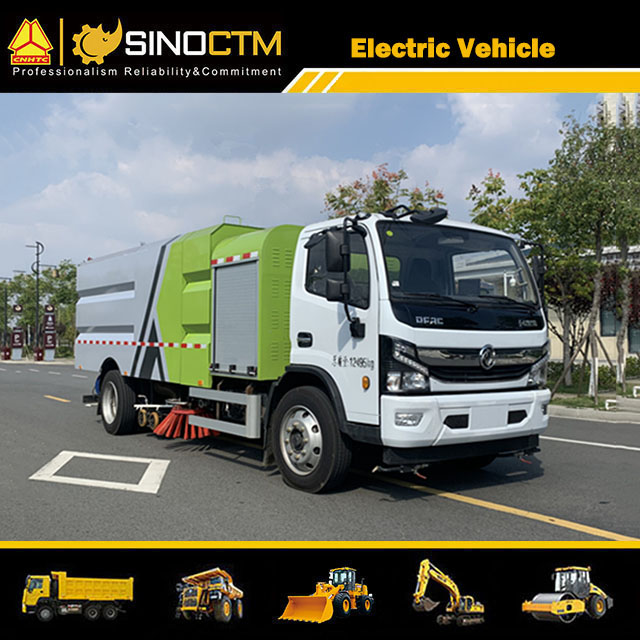 Vacuum Street Sweeping Truck Dongfeng 4 Brushes Road Sweeper Truck