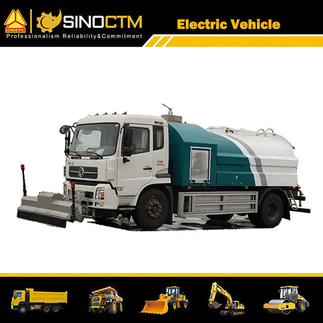 Driveway Vacuum Sweeper Front Mounted Electric Pressure Washer High Pressure Cleaning Truck