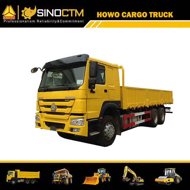 Sino truck HOWO 6X4 340HP Flatbed Van Lorry Truck Cargo Truck with Sidewall