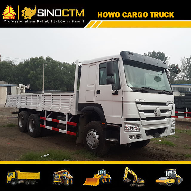 Sino truck HOWO 6X4 340HP Flatbed Van Lorry Truck Cargo Truck with Sidewall