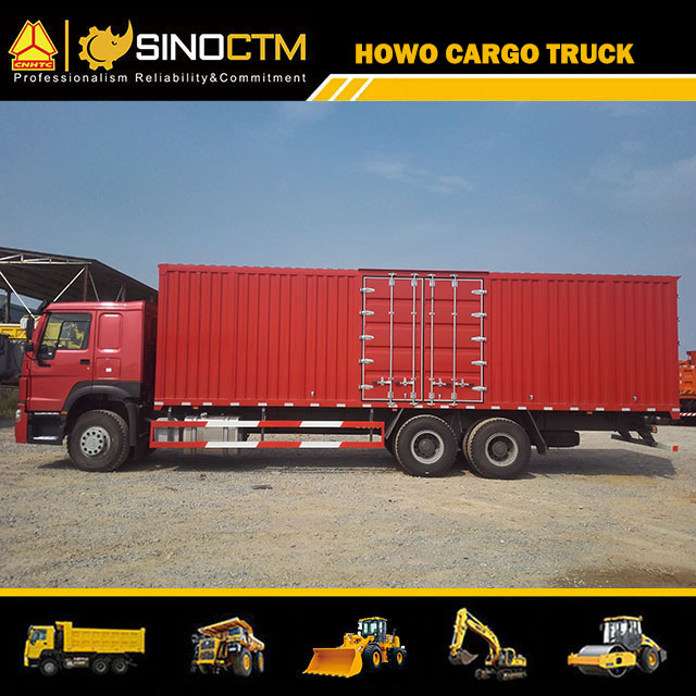 China 32ft12 Wheeler Heavy Duty HOWO Van Cargo Truck for Sale