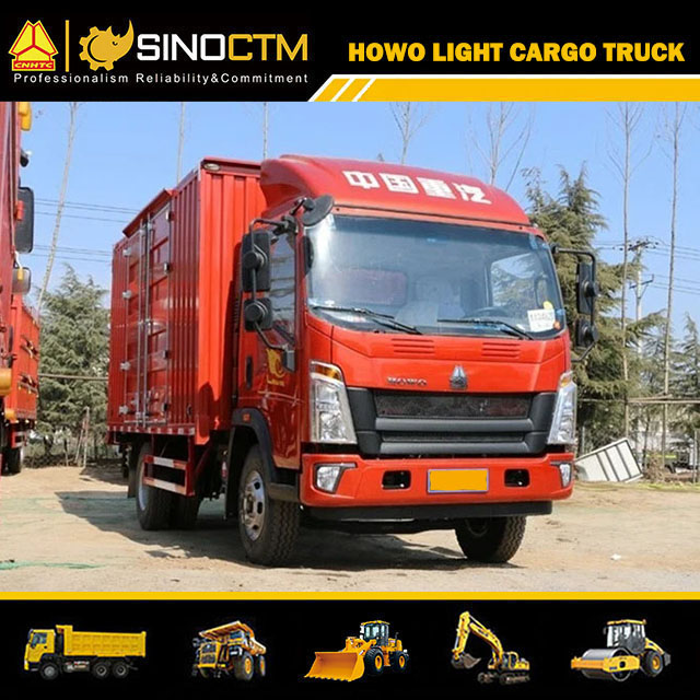 4*2 14FT 110HP Sinotruk HOWO Light Truck/Van Trucks